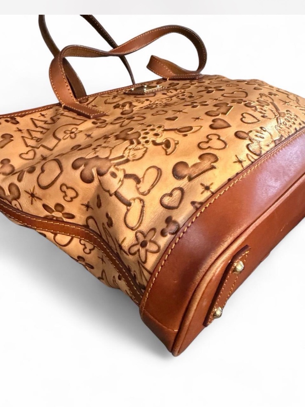 Dooney & Bourke Disney "Lovebirds" Embossed Leather Shopper Tote - Picture 4 of 12